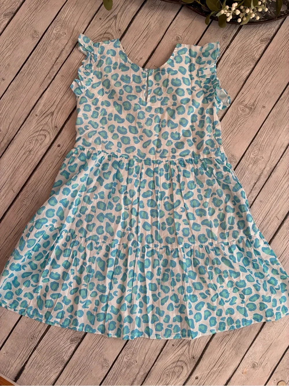 Tuk Tuk Leopard Sapphire Tier Dress